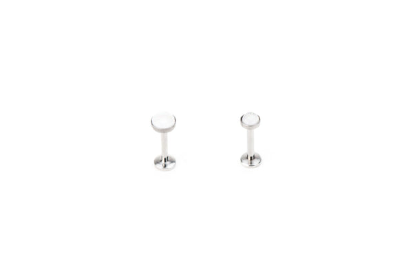 White Opal Internal Surgical Steel Barbell