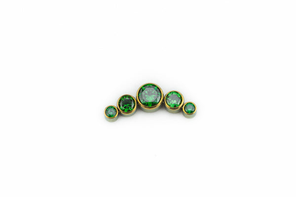 Emerald Crystal Symphony Titanium Stud