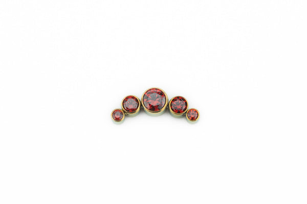 Garnet Crystal Symphony Titanium Stud