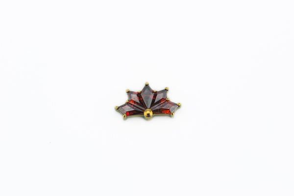 Garnet Crystal Enchanted Titanium Stud