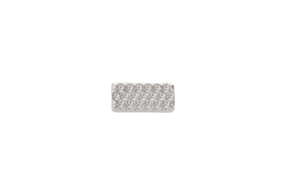 Hammered Rectangle Titanium Stud