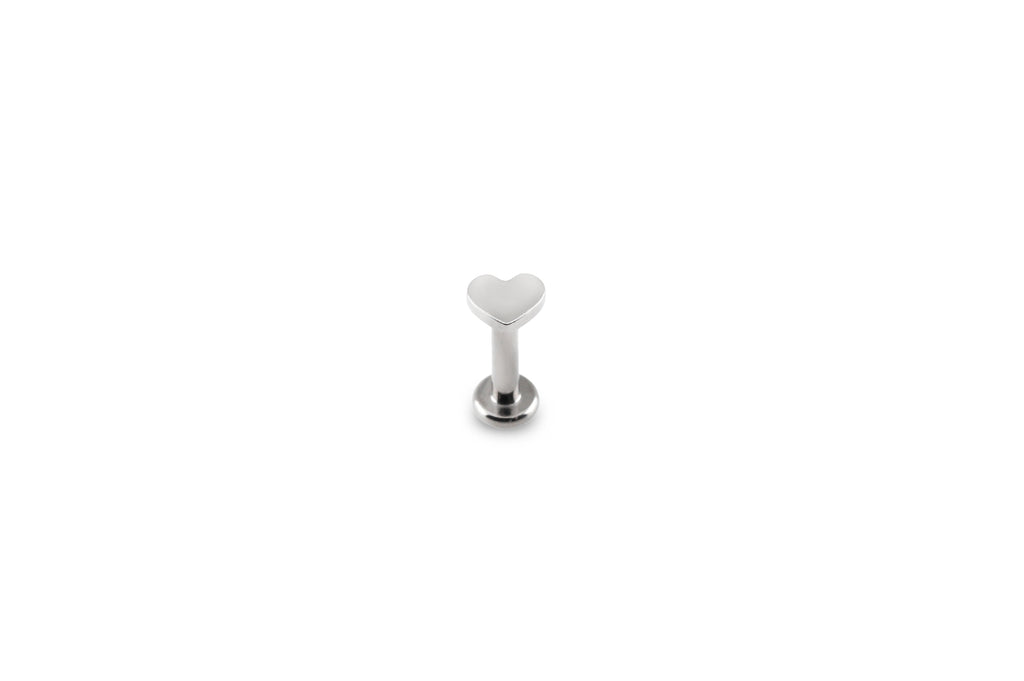 Metallic Heart Titanium Stud