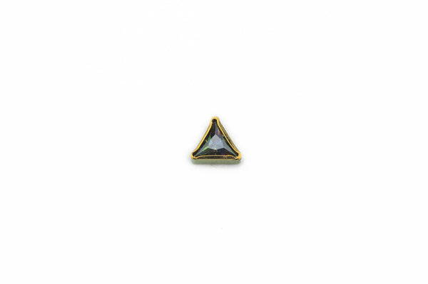 Vermilion Crystal Triangular Titanium Stud