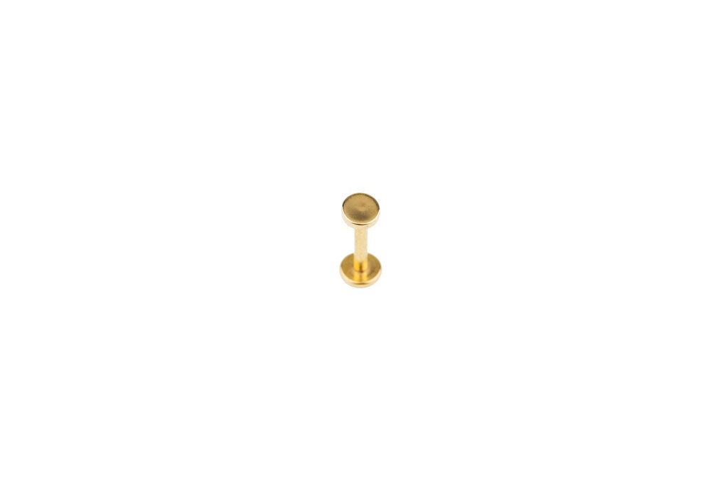 Disc Gold Surgical Steel Barbell