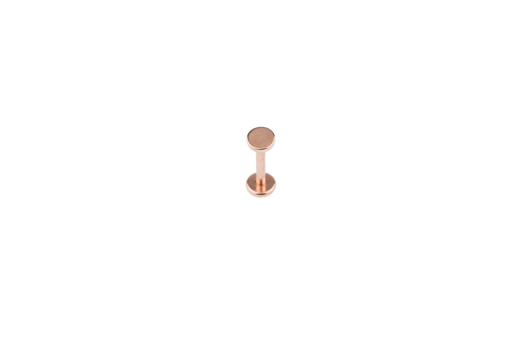 Disc Rosegold Surgical Steel Barbell