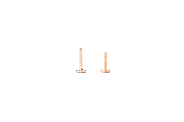 Disc Rosegold Surgical Steel Barbell