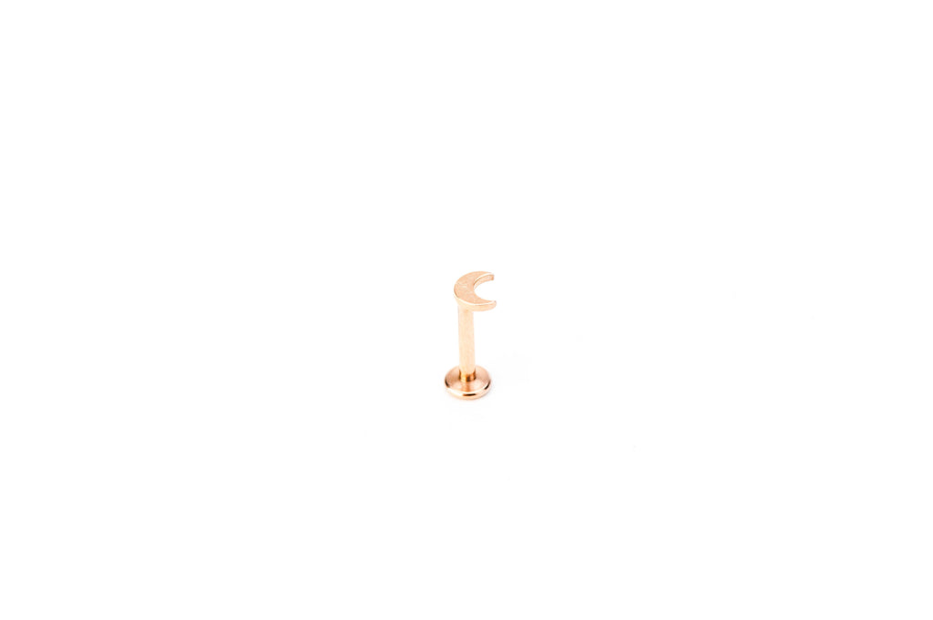 Moon Rosegold Surgical Steel Barbell