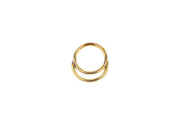 Double Metallic Titanium Clicker Ring