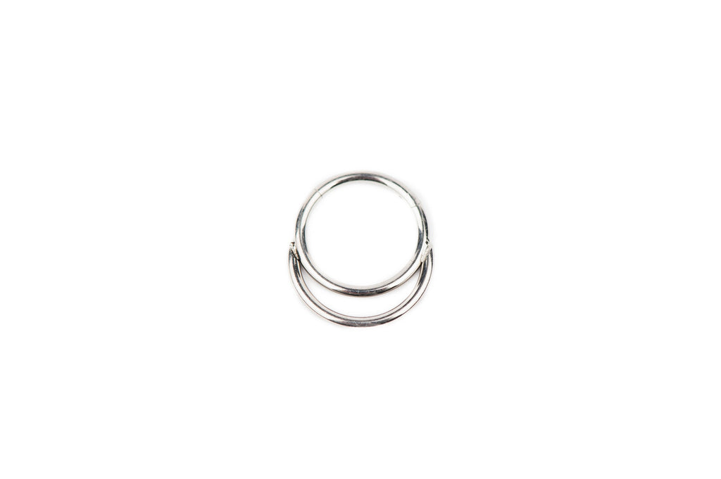 Double Metallic Titanium Clicker Ring